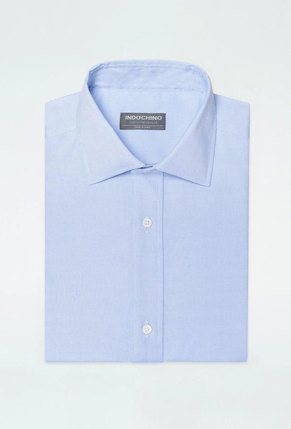 Men's Dress Shirts - Helmsley Oxford Light Blue Shirt | INDOCHINO