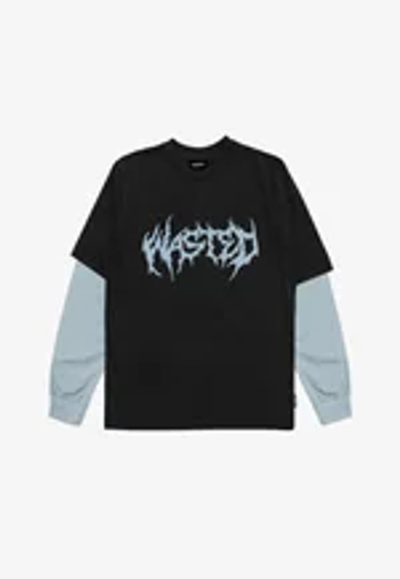 Wasted Paris TEE AGE COLDNESS UNISEX - Longsleeve - black/air blue/zwart - Zalando.be