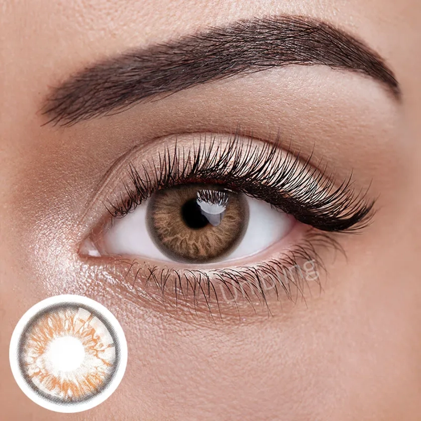 Unibling Flirting Brown Colored Contact Lenses for Yearly Wear