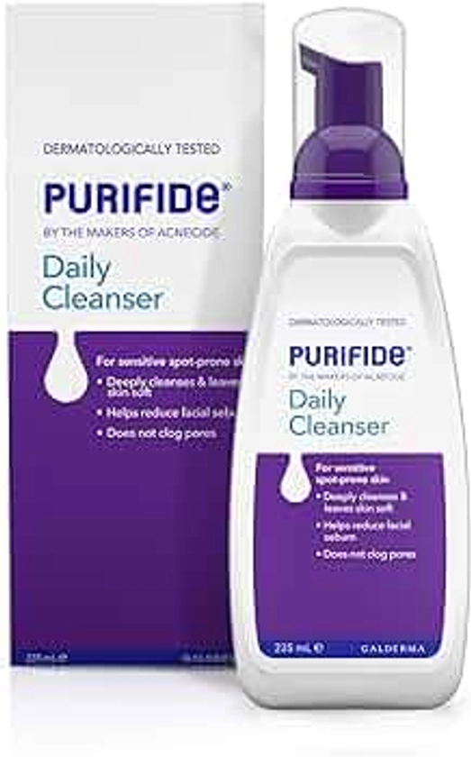PURIFIDE by Acnecide Daily Cleanser, 235ml, Face Wash For Acne Prone & Sensitive Skin, Soap Free