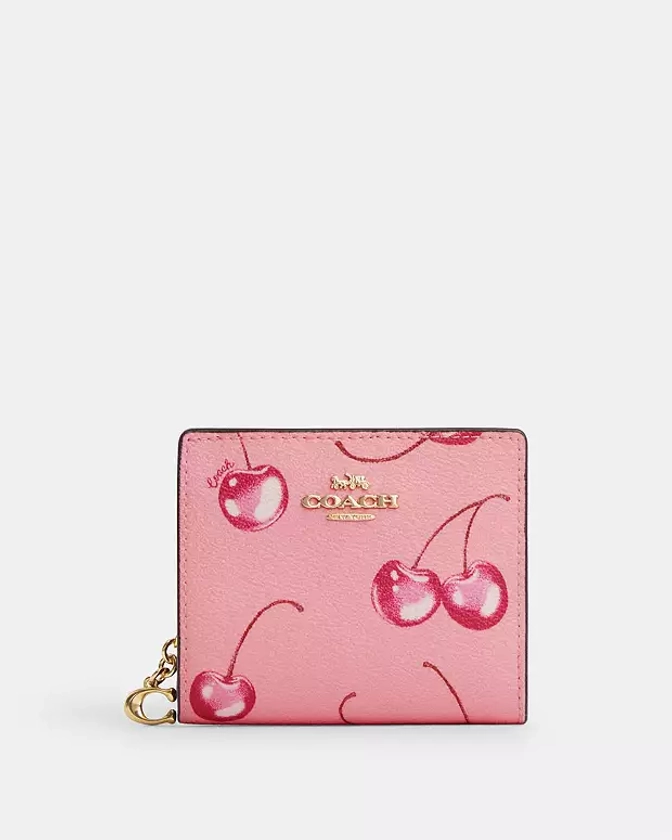 COACH® | Snap Wallet With Cherry Print