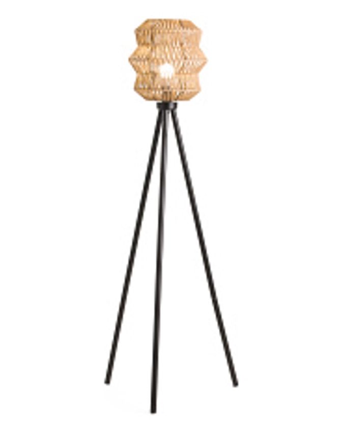 62in Matte Tripod Rattan Woven Shade Lamp | Home | T.J.Maxx