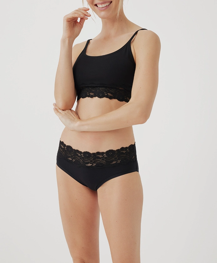 Women’s Lace Waist Brief 3-pack made with Organic Cotton | Pact