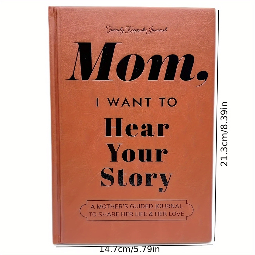 Mom, I Want to *: A Mother's Guided Journal to Share Her Life & * - Leather Wrapped *, Ribbon Bookmark