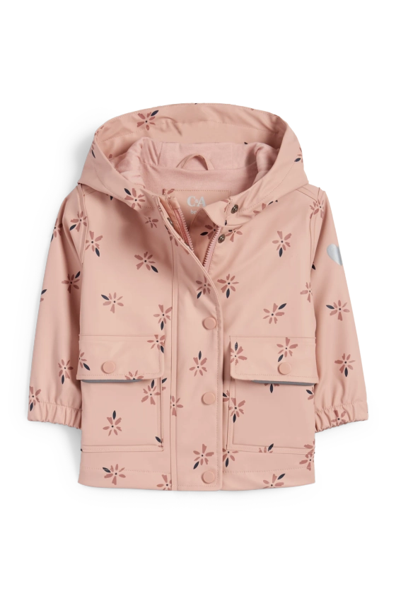 Petites fleurs - veste à capuche pour bébé - imperméable | E-Shop C&A