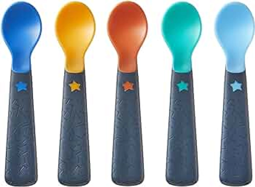 Tommee Tippee Easigrip Self-Feeding Weaning Spoons, Pack of 5