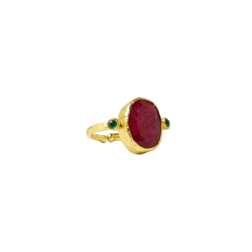 Lucia Ruby Cocktail Ring