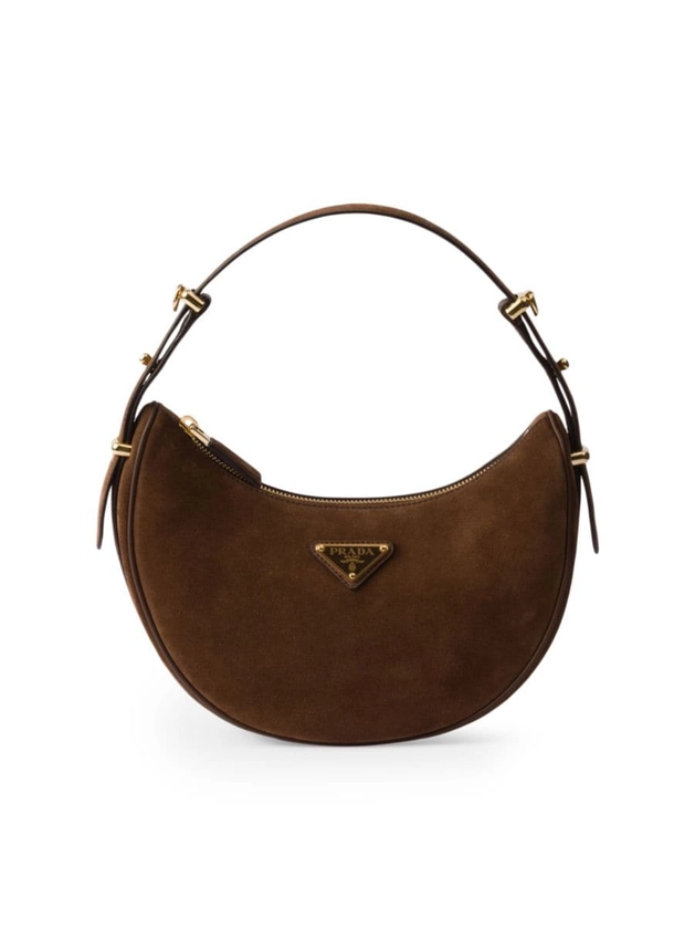 Shop Prada Arqu&eacute; Suede Shoulder Bag | Saks Fifth Avenue
