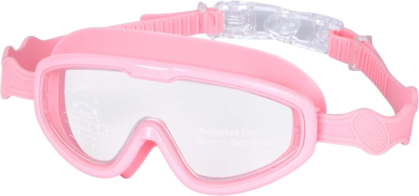 Kids Swim Goggles Silicone Diving Mask Anti Fog Anti Shattered Lens for Kids Swim Goggles for Kids 3-14 Boy and Girl Pool Beach Swimming