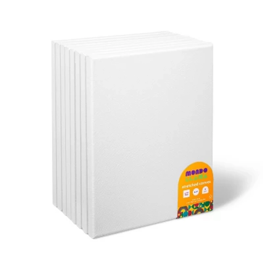 8pk 8"x10" Stretched Canvas White - Mondo Llama™