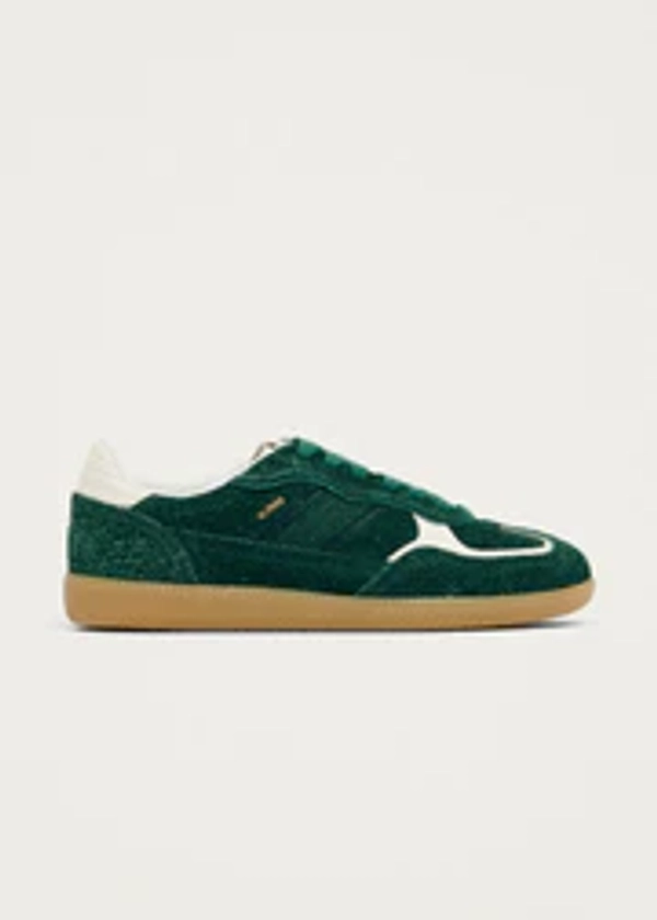 Tb.490 Rife Suede Fuzzy Green Leather Sneakers