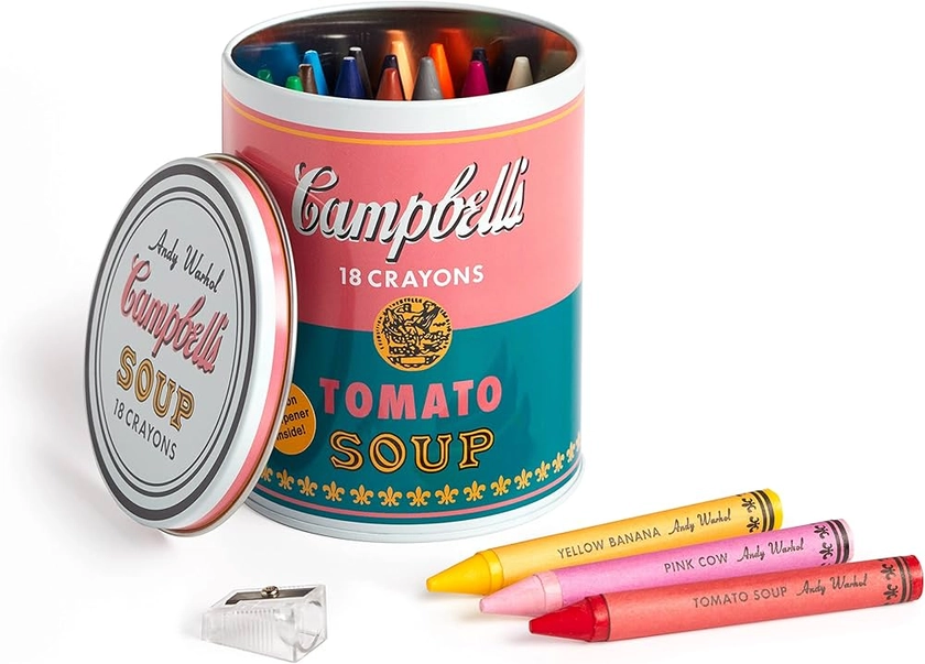 Andy Warhol Soup Can Crayons + Sharpener