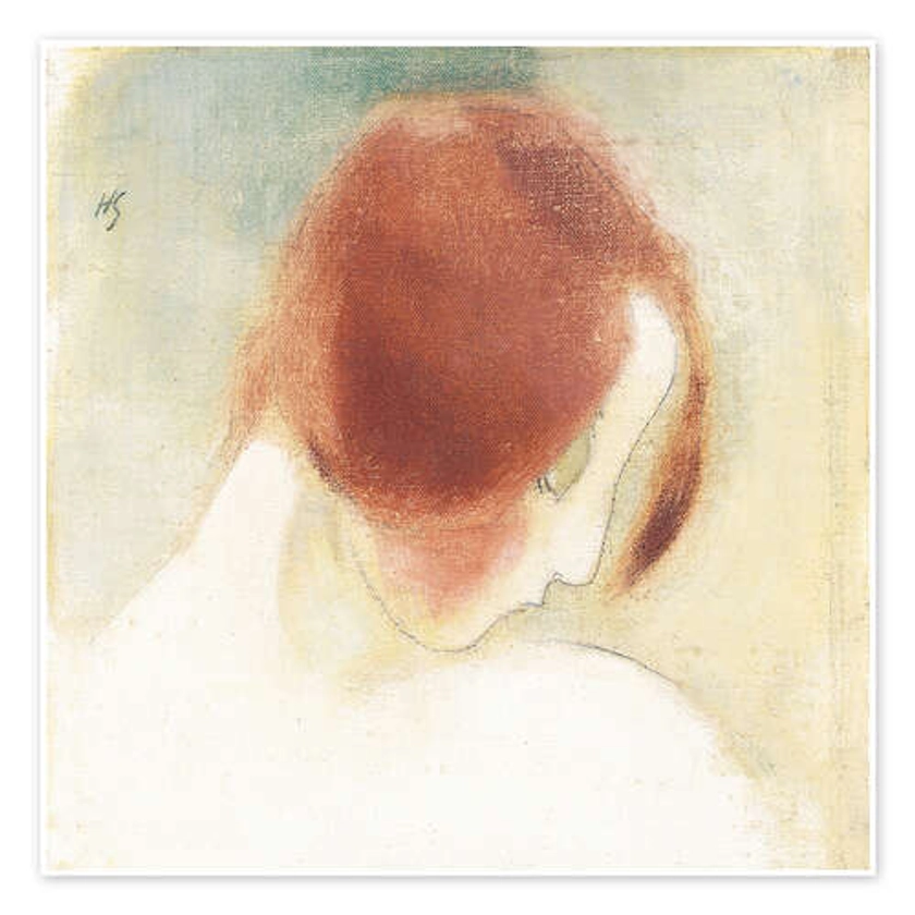 Helene Schjerfbeck - Punainen pää II