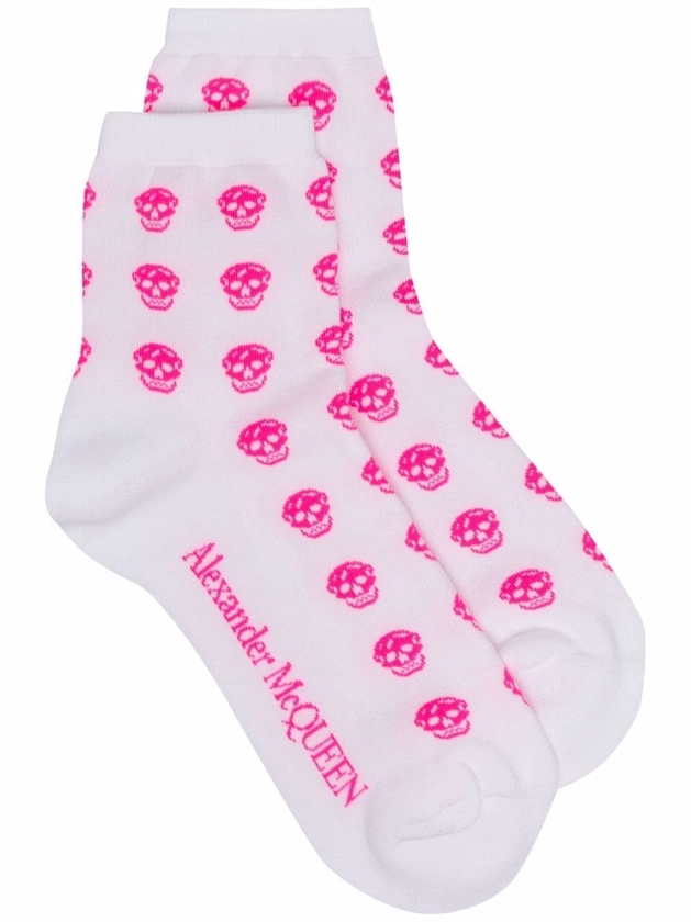 Alexander McQueen Skull Logo Intarsia Socks - Farfetch