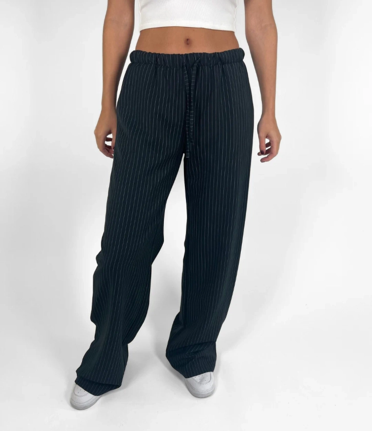 Lize pants Navy Striped | Tall