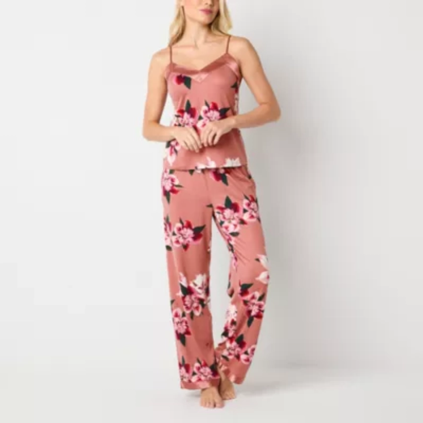 Ambrielle Womens Tall V-Neck Sleeveless 2-pc. Pant Pajama Set - JCPenney