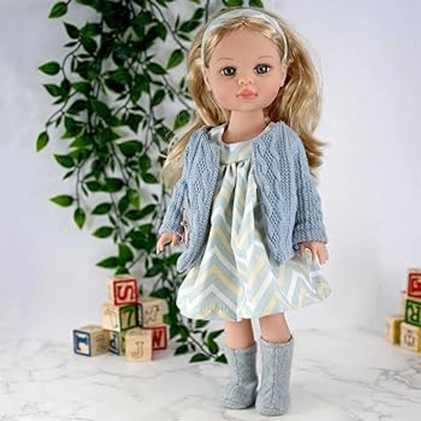 Bibi Doll 15" Fashion Doll American Style Baby Play Doll Movable Vinyl with Long Rotating Styling Hair and Cute Outfit, Toy (Olivia- Blue) : Amazon.co.uk: Toys & Games