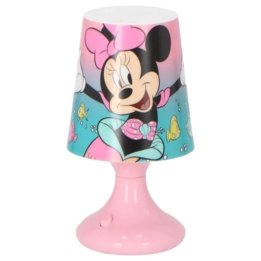 Lampe de chevet LED 18 cm Minnie Mouse Disney Sirène rose