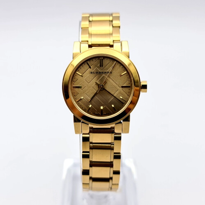 NEW BURBERRY BU9227 THE CITY YELLOW GOLD DIAL STRAP WOMEN'S WATCH on OnBuy