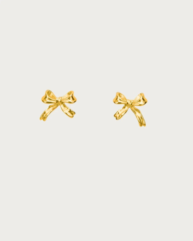 Ribbon Stud Earrings | en route jewelry | en route jewelry