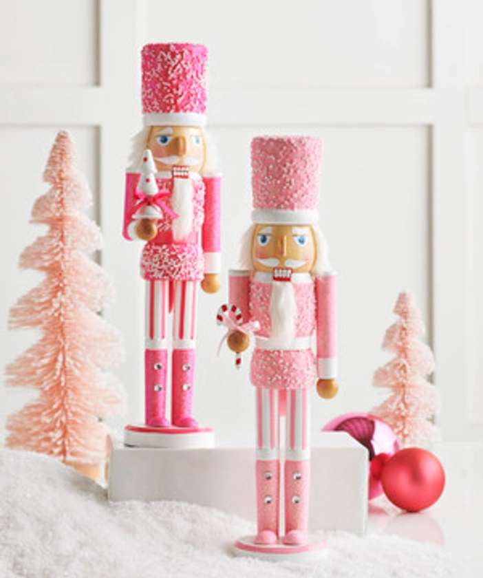 Raz 15.5" Pink Christmas Nutcracker Figure 4422827