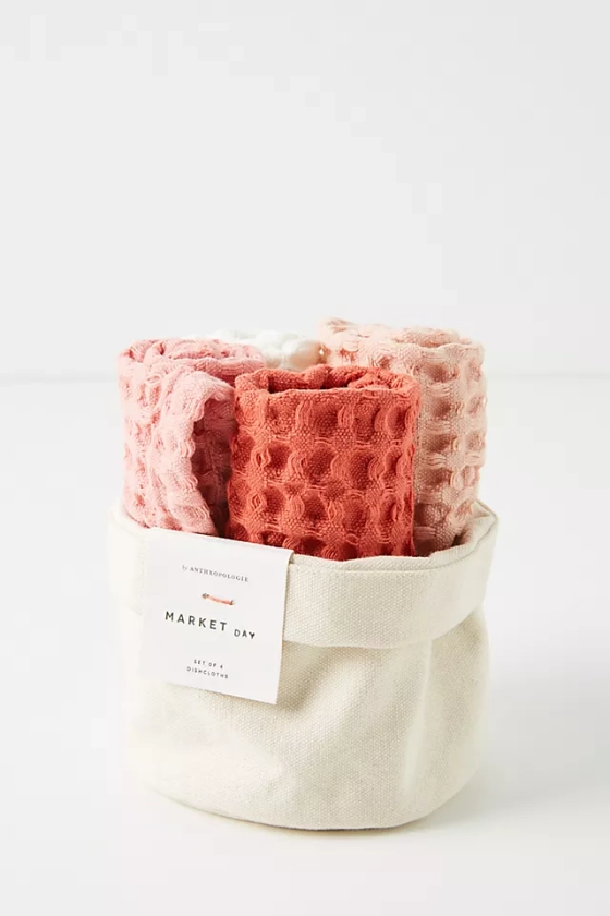 Market Waffle Dishcloths, Set of 4