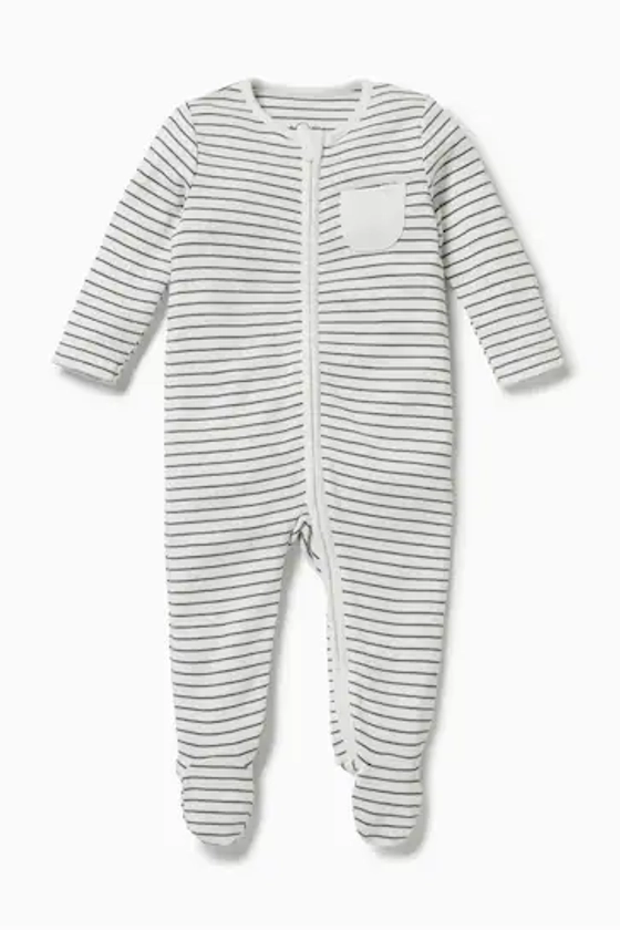 Buy Mori Organic Cotton & Bamboo Clever Zip Up Sleepsuit from the Next UK online shop