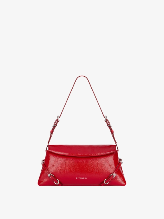 Sac P'tit Voyou petit modèle en cuir vernis - vermillon | GIVENCHY FR