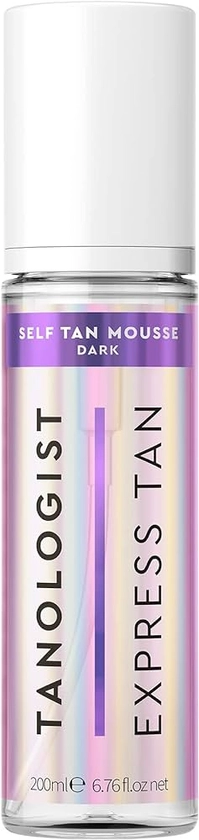 Tanologist Express Self Tan Mousse, Dark - Hydrating Sunless Tanning Foam, Vegan and Cruelty Free - 6.76 Fl Oz