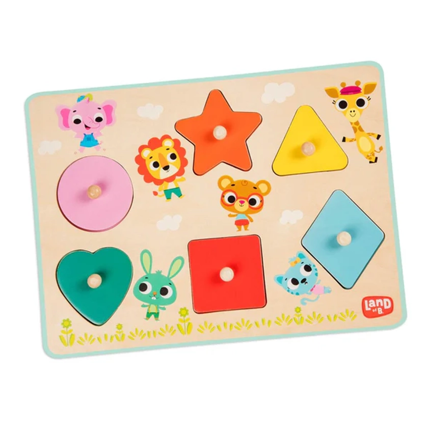 B.Toys Wooden Shapely Color Puzzle