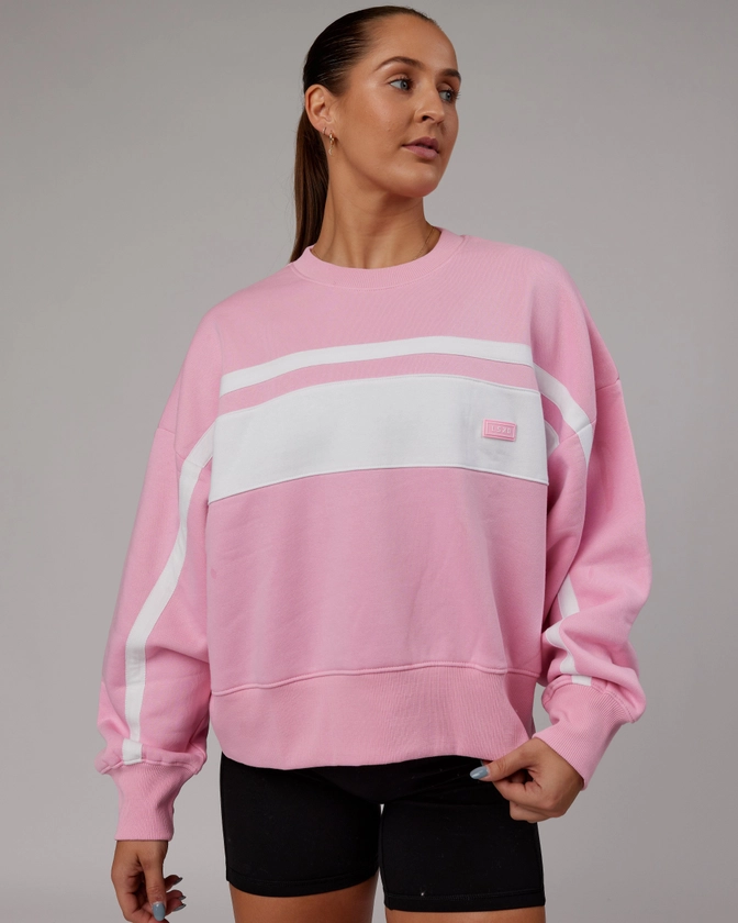 Intercept Sweater - Pink Frosting-White | LSKD