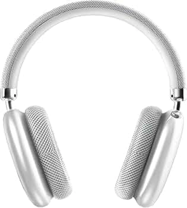 Wireless Headphones Over-Ear Headphones Active Noise Cancelling Bluetooth Headphones with Microphones, 42 Hours Playtime, HiFi Audio Adjustable Headphones for iPhone/Android/Samsung - Silver