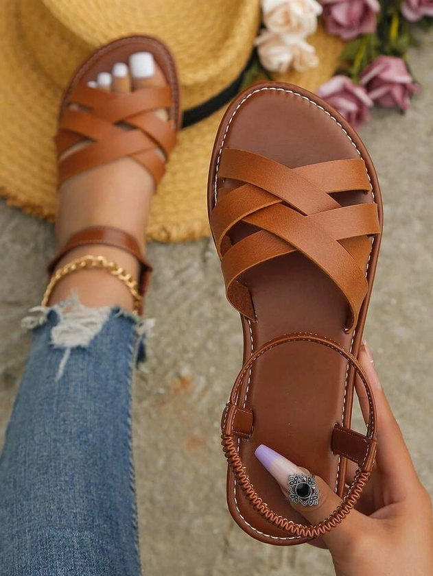 New Arrival Women's Roman Style Flat Sandals | SHEIN UK
