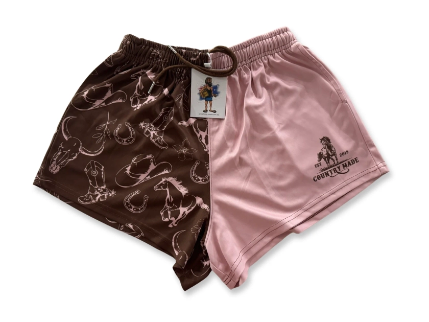 🔥NEW🔥 Brown Horse Footy Shorts (With Pockets)