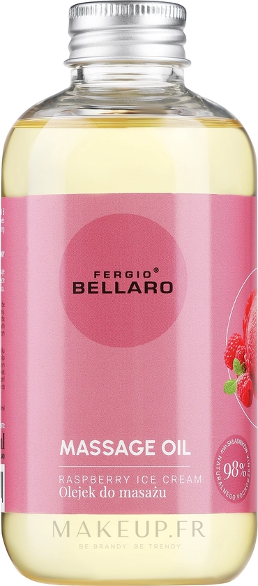 Fergio Bellaro Massage Oil Raspberry Ice Cream - Huile de massage, Glace à la framboise | Makeup.fr