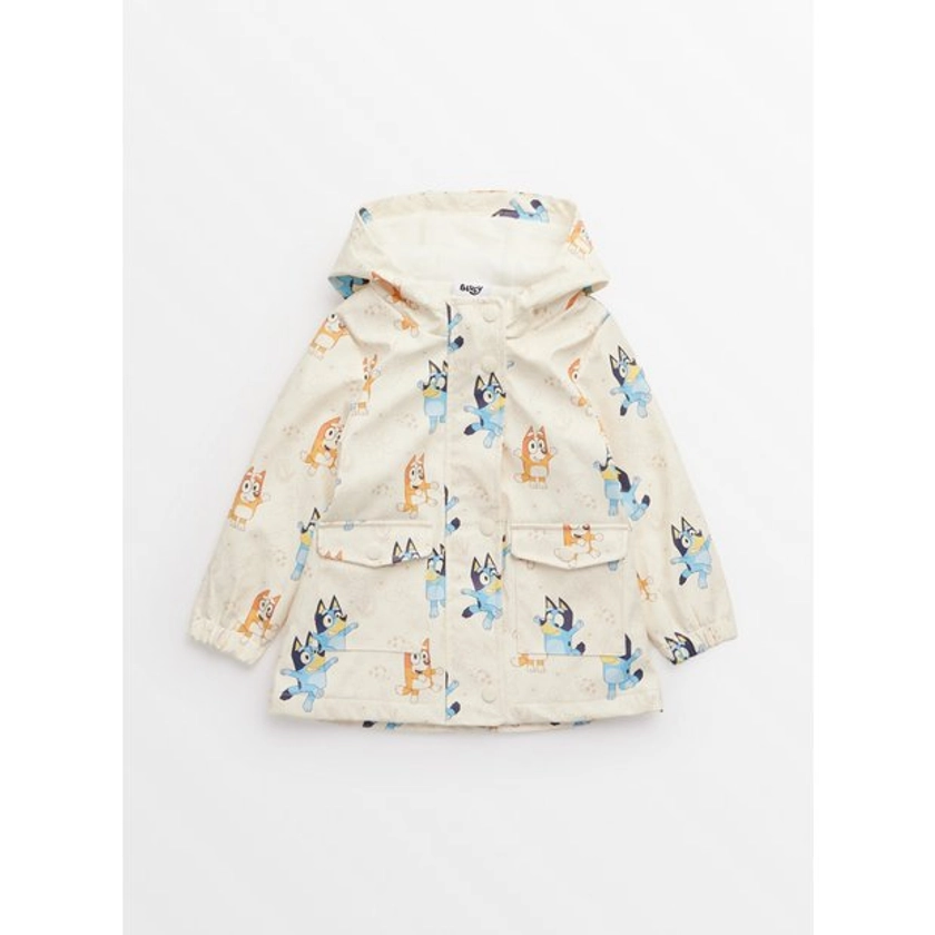 Buy Bluey Cream Printed Rubberised Mac Coat 1-2 years | Coats and jackets | Tu