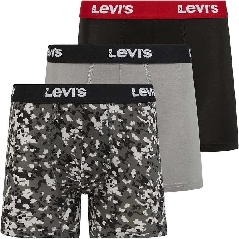 Levi's Mens Underwear Microfiber Boxer Brief for Men Ultra Soft 3 Pack