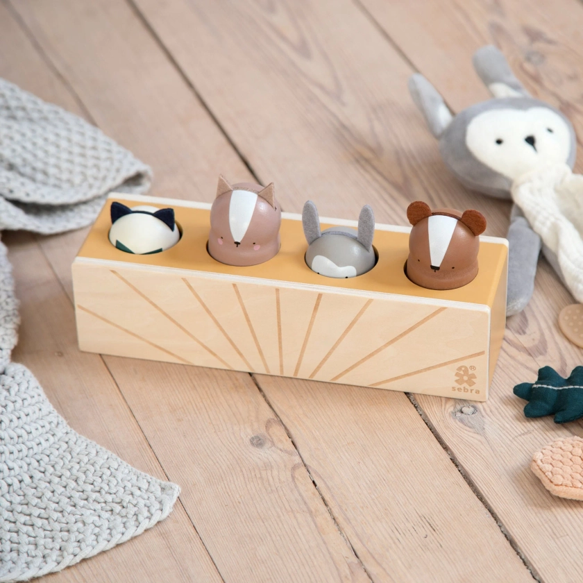 Sebra, Wooden Pop Up Interactive Toy