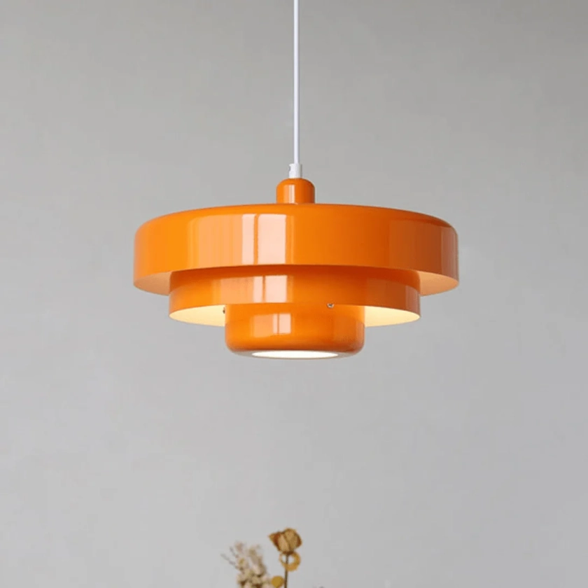 Plafonnier LED Vintage Sophistiqué - Orange / Blanc froid - Jardioui