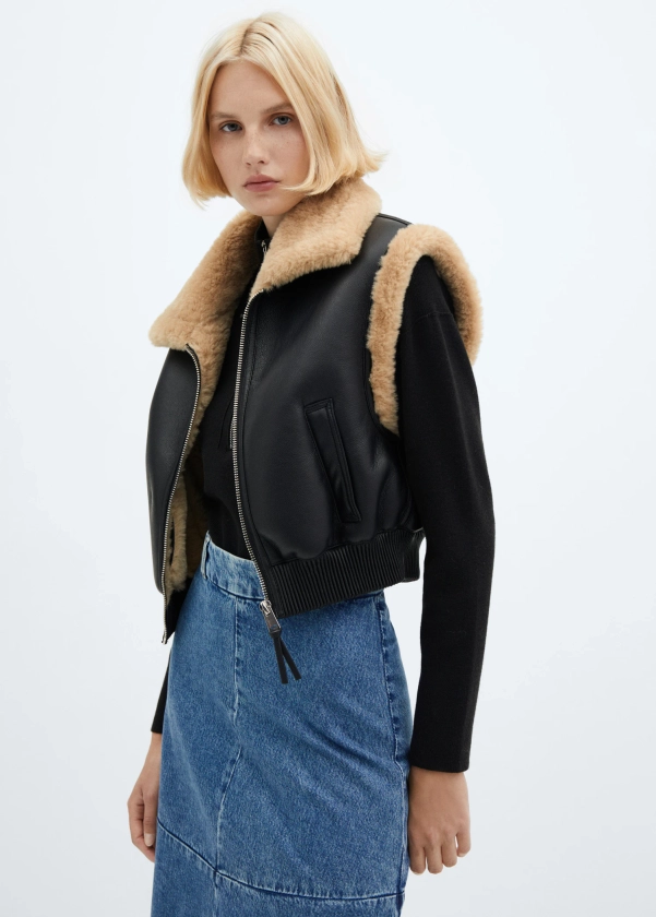 Gilet bomber double face - Donna | MANGO OUTLET Italia