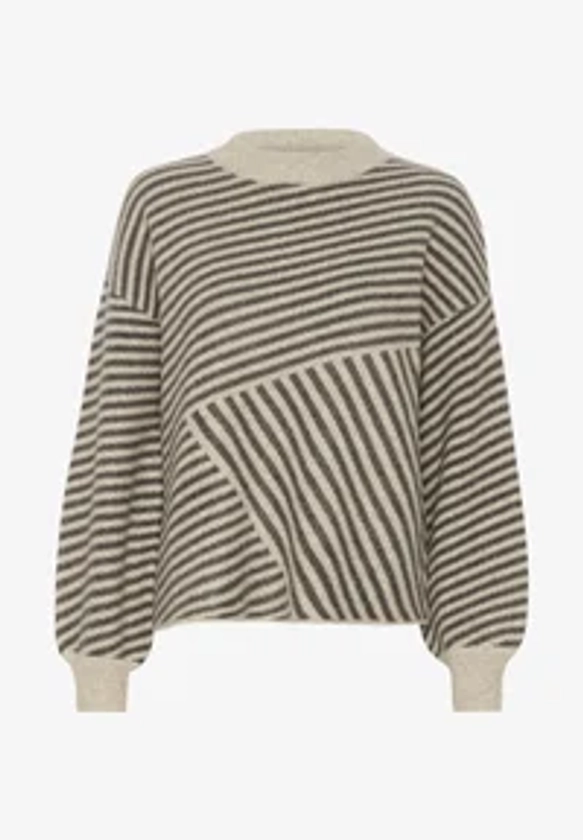 KAVERANA - Pullover - feather gray mel brown mel