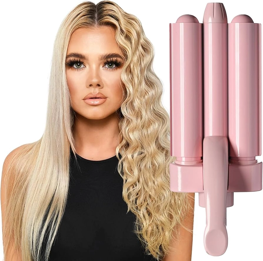 Mark Hill Pick 'N' Mix Interchangeable Hair Curling Wand - Mermaid Waver Barrel - 21 mm - Pink (Handle Not Included)