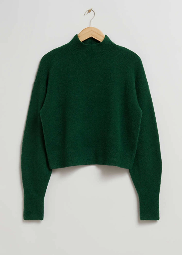 Pull à col montant - Vert foncé - Sweaters - & Other Stories FR