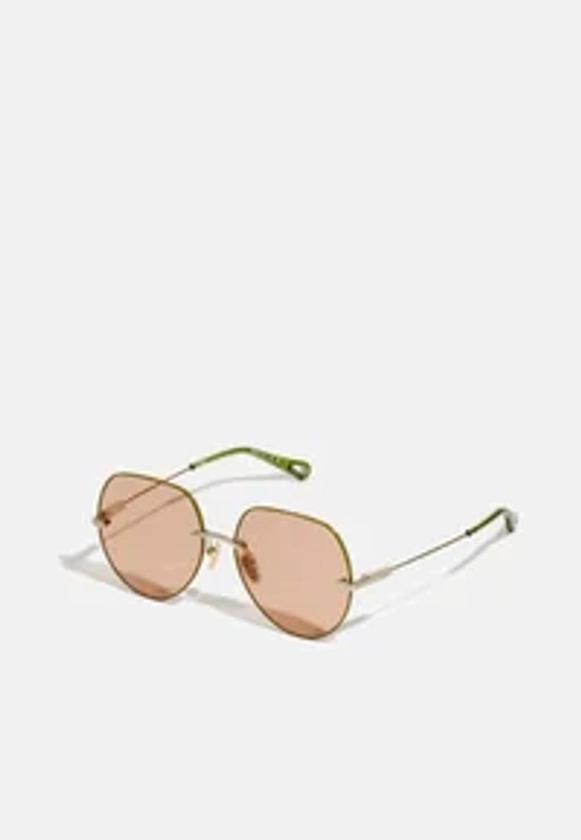 CHLOÉ Lunettes de soleil - gold-coloured/doré - ZALANDO.FR