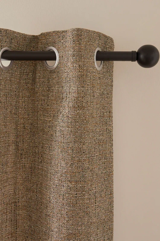 Buy Brown Textured Fleck Eyelet Lined Curtains from the Next UK online shop