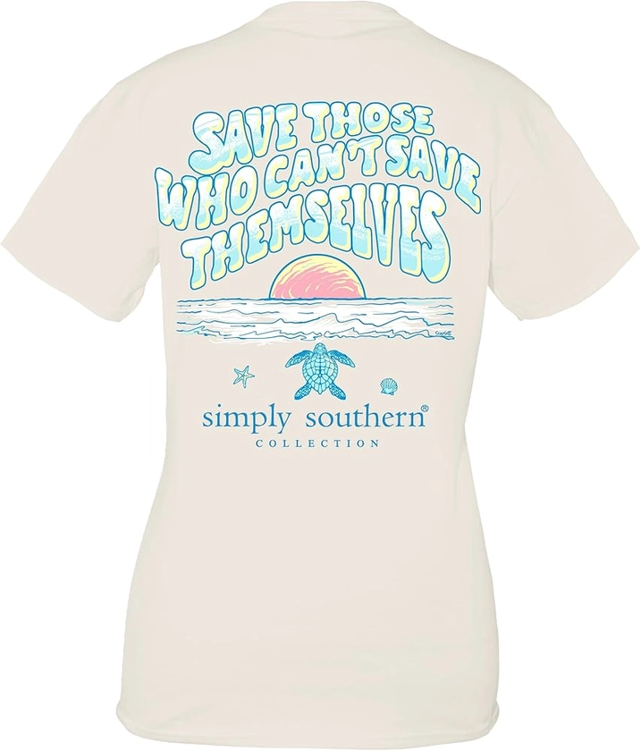 Women's Relaxed-Fit Save The Turtles Short Sleeve T-Shirt | Live Your Story | Preppy and Stylish Women’s T-Shirt