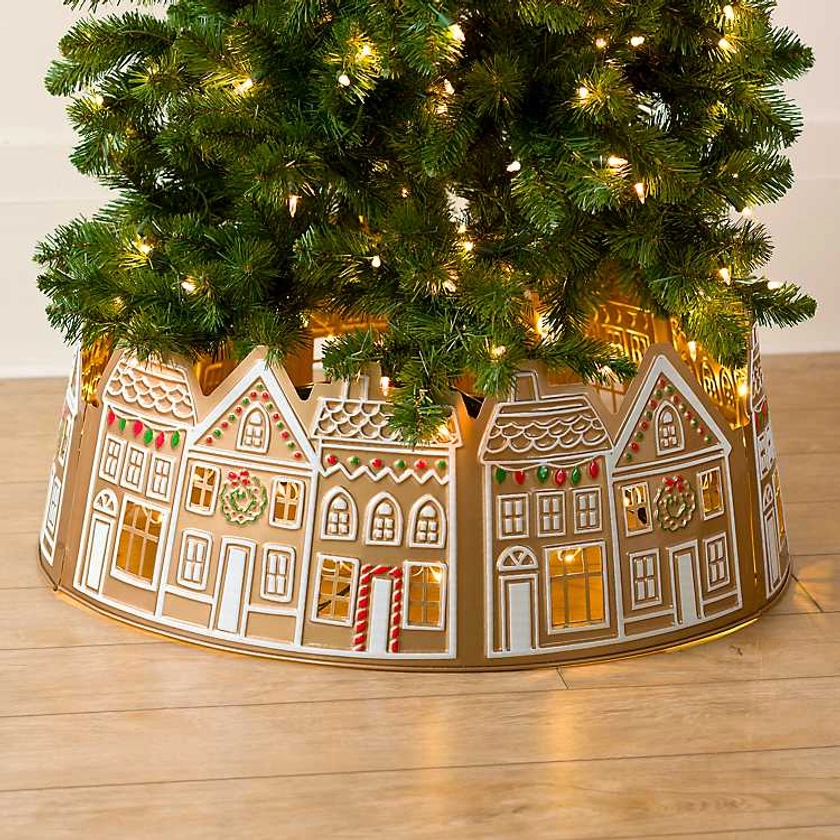 LED Gingerbread Christmas Tree Collar, 26 in. | Kirklands Home