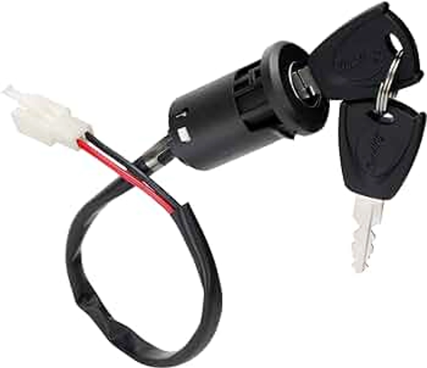 Ignition Key Switch Lock 2 Wire - Key Switch Starter Parts for Electric Trike and Scooter, Golf Carts, Bikes