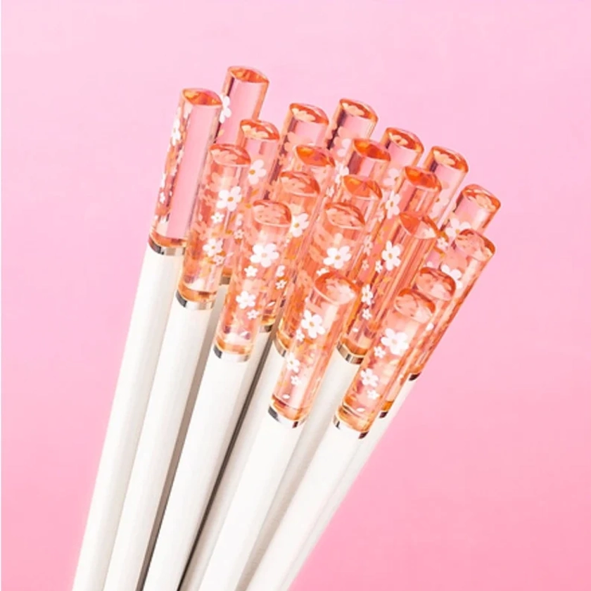 Sakura glass reusable chopsticks