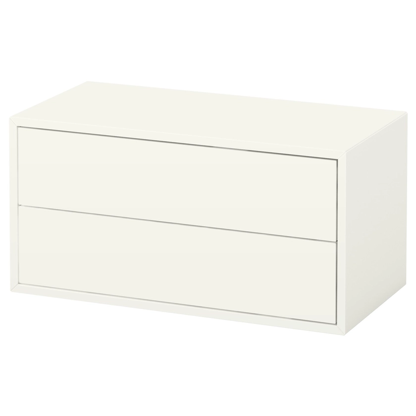 EKET Rangement 2 tiroirs - blanc 70x35x35 cm